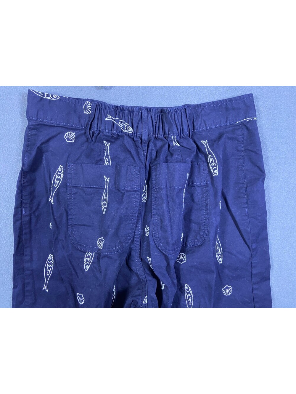 Free Assembly Women’s High Rise Pleated Wide Leg Cropped Pants, Navy, Size L - Picture 8 of 9